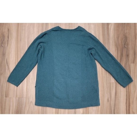 J. Jill teal blue long textured sweater size large - Picture 5 of 7
